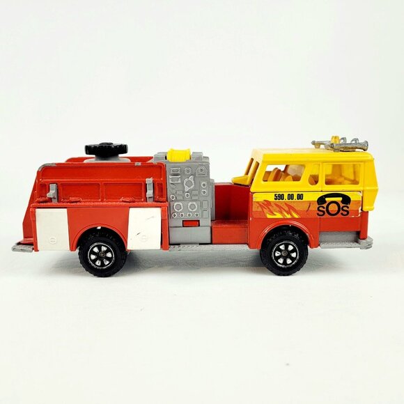 Majorette Pompe a Incende Fire Truck 1:47 Scale Vintage Made in France - Picture 3 of 7